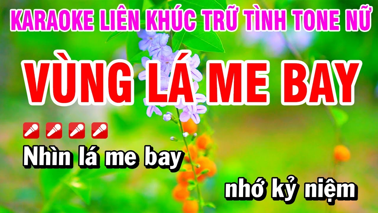 Karaoke Liên Khúc Trữ Tình Nhạc Sống Tone Nữ Dễ Hát - Vùng Lá Me Bay | Hoài Phong Organ