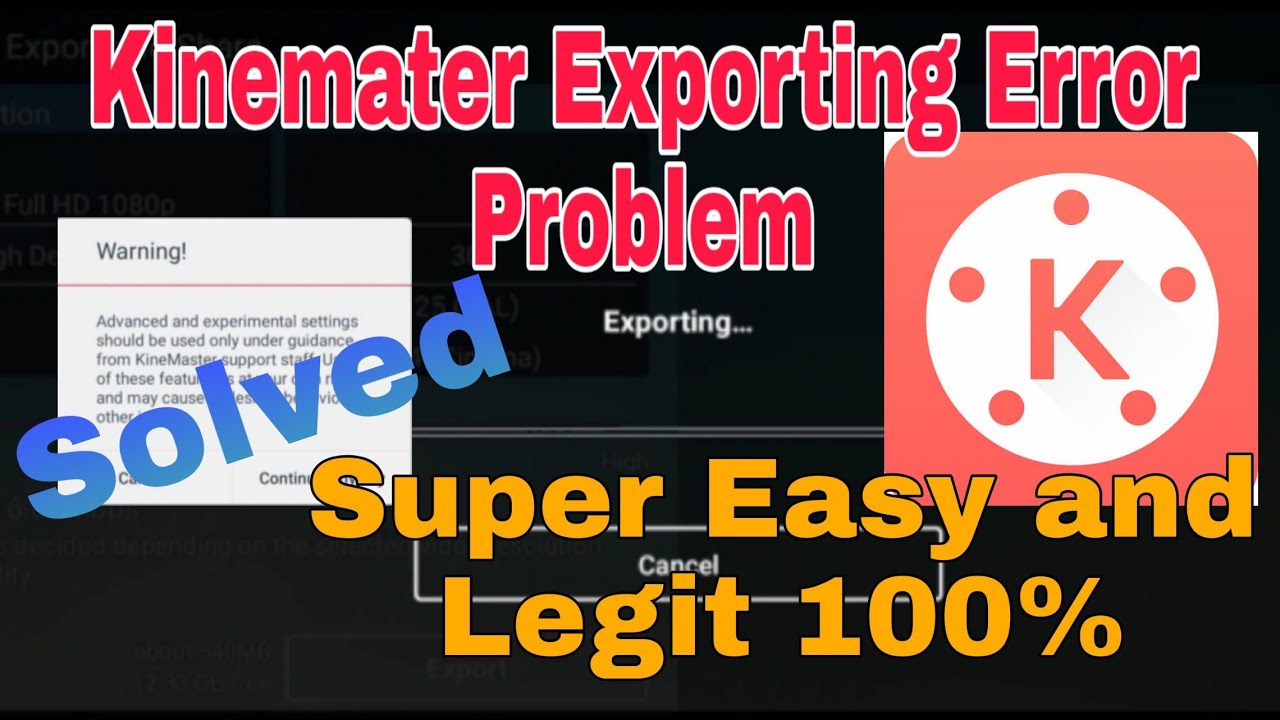 How to FIX EXPORTING ERROR in KINEMASTER