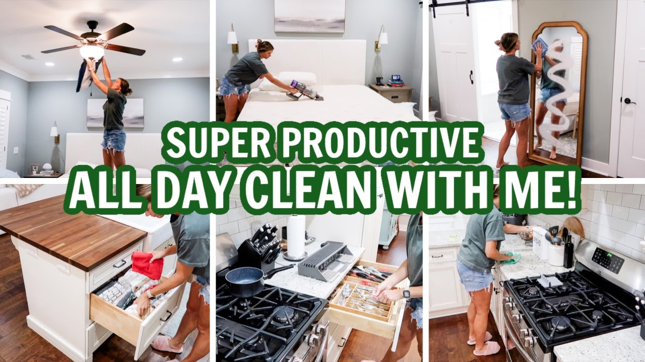 NEW ALL DAY CLEAN WITH ME | EXTREME SPEED CLEANING MOTIVATION | Amy Darley