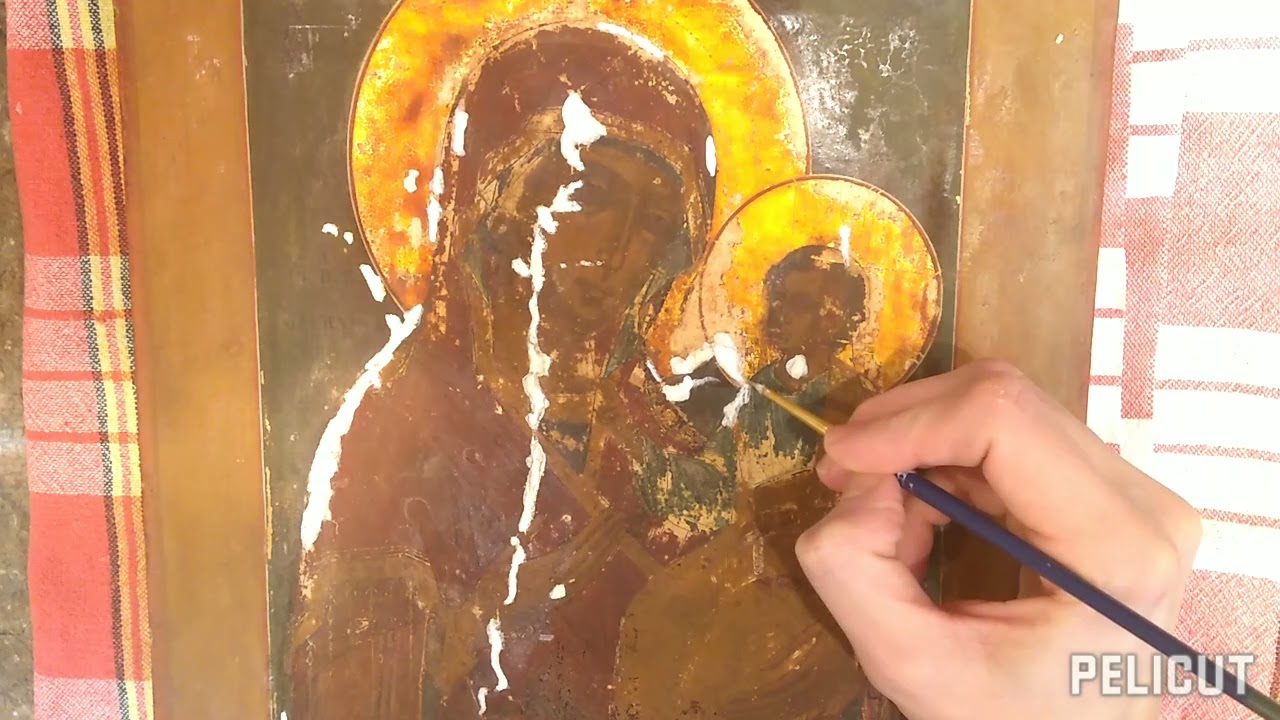 Реставрация иконы. Восстановление левкаса.