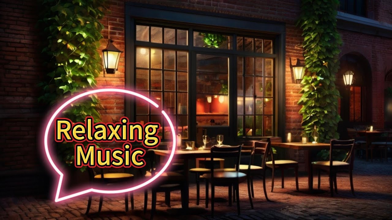🪑🎶 2 HOURS Serene Cafe Night • Soothing Piano Music for Sleep at a Rustic Outdoor Table