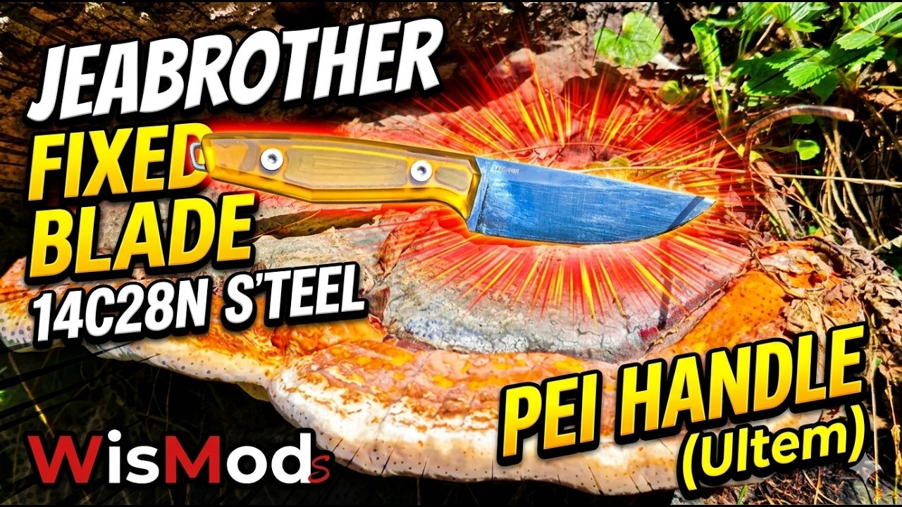 JEABROTHER fixed blade in 14C28N steel and PEI handle (Ultem)