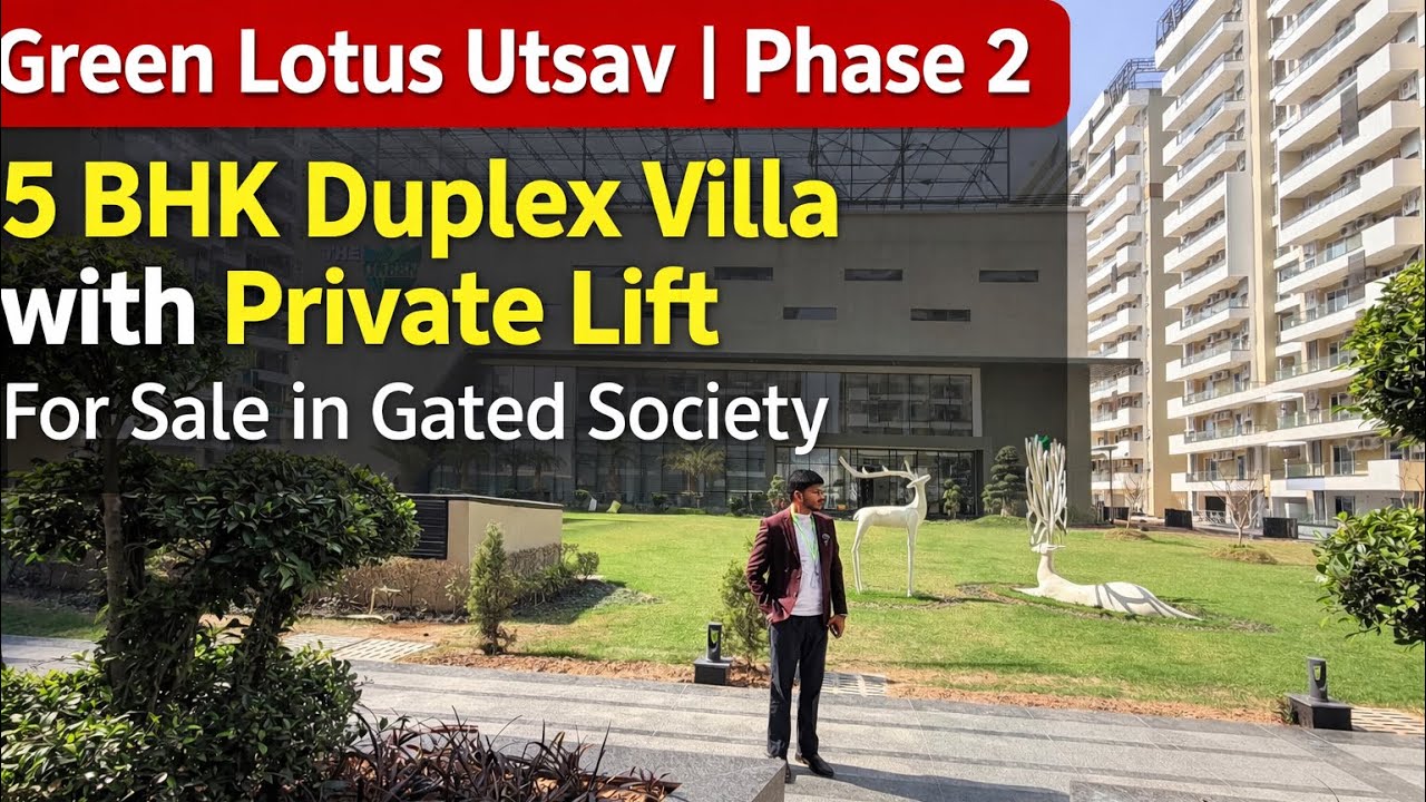 Green Lotus Utsav | Phase 2 | 5 BHK Duplex Villa with Private Lift for Sale in Gated Society