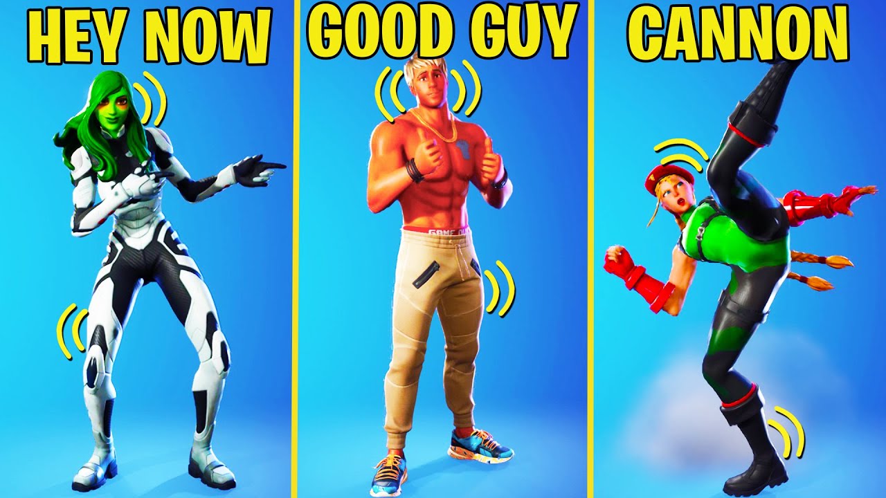 These Legendary Fortnite Dances Have Voices! #4 (Good Guy, Cannon Spike, Flash Kick, Hey Now,..)
