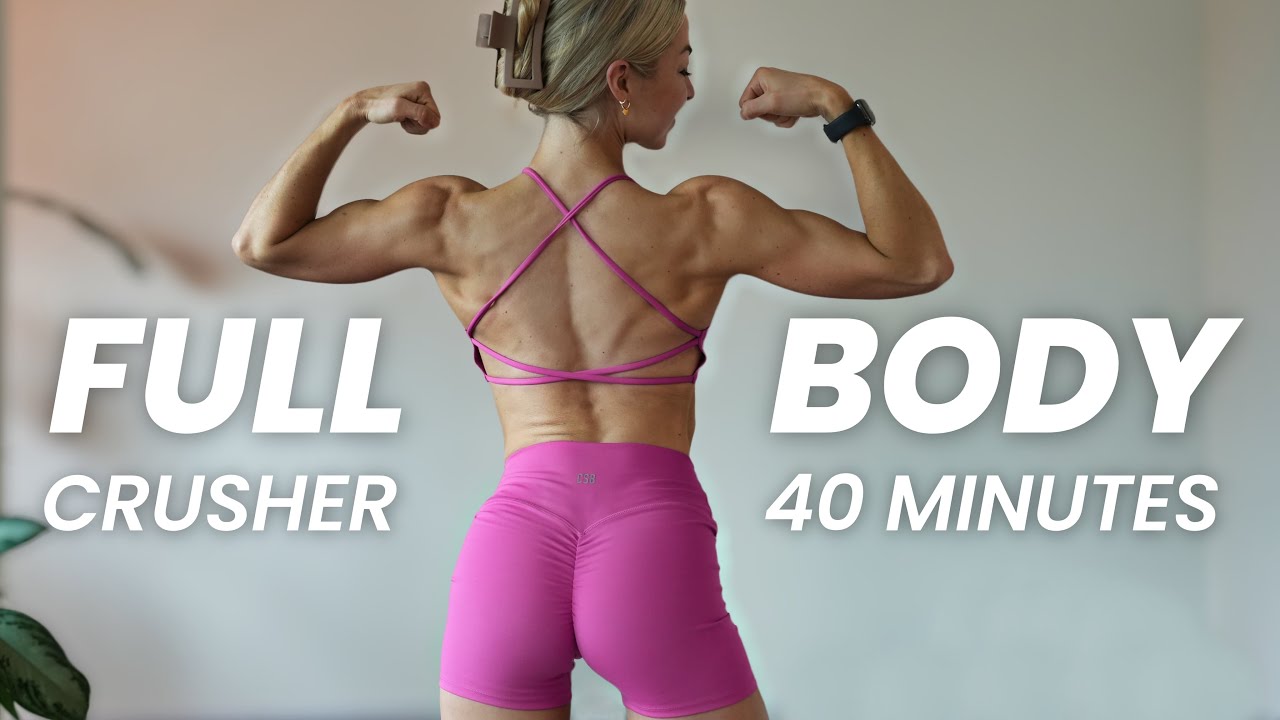 40 Minute Full Body Crusher | At Home With Weights | Strength & Conditioning | No Jumping