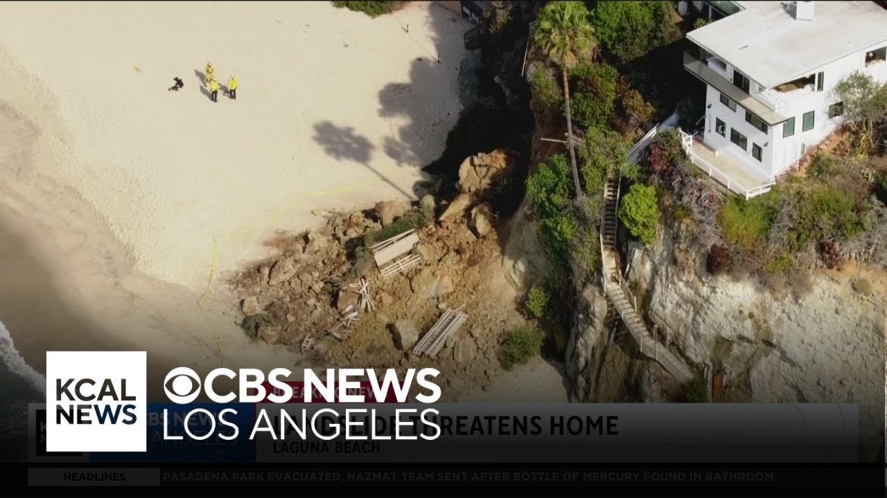 Landslide closes part of Laguna Beach at Thousand Steps Beach