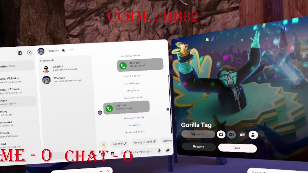 MANHUNT ( ME VS CHAT ) !!!! #vr #gtag #gorillatag #funny
