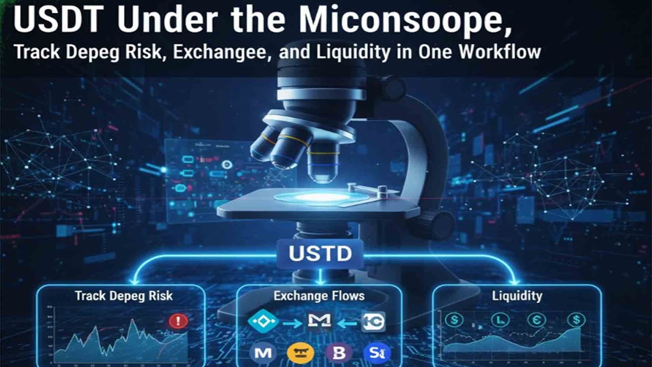 USDT And BTC Under the Microscope, Track Depeg Risk, Exchange Flows, and Liquidity in One Workflow