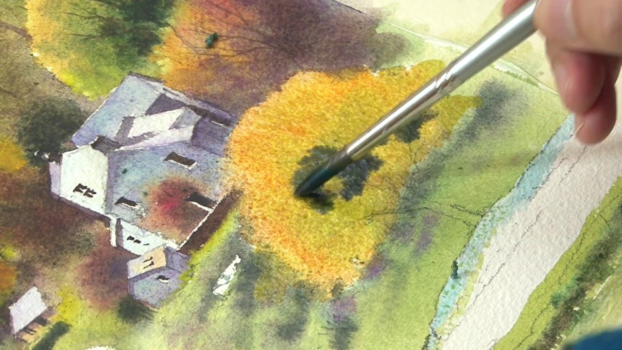 Painting Elterwater, Lake District ⎮Geoff Kersey ⎮ Watercolour Landscapes