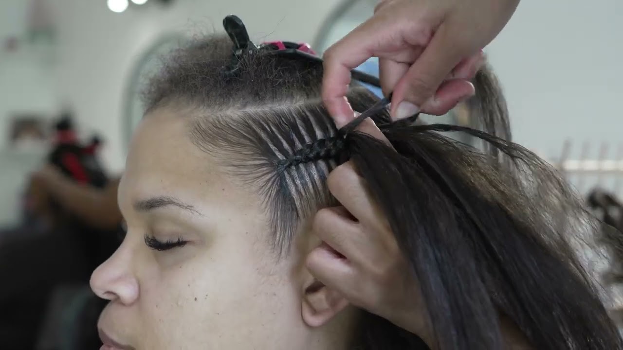 Two Feed In Braids Pinned Up in Real Time!