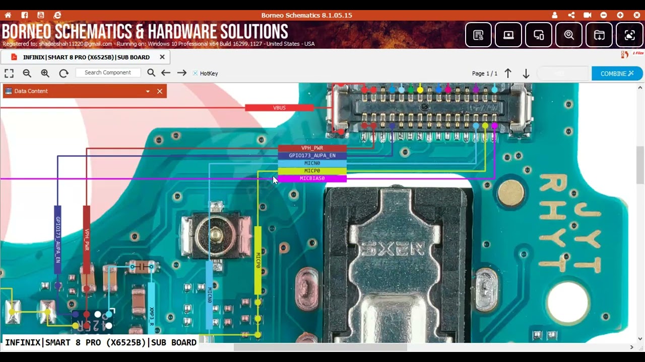Infinix Smart 8 Pro Sub Board & Charging Strip Original Diagram USB Charging Circuit Pinout & Repair