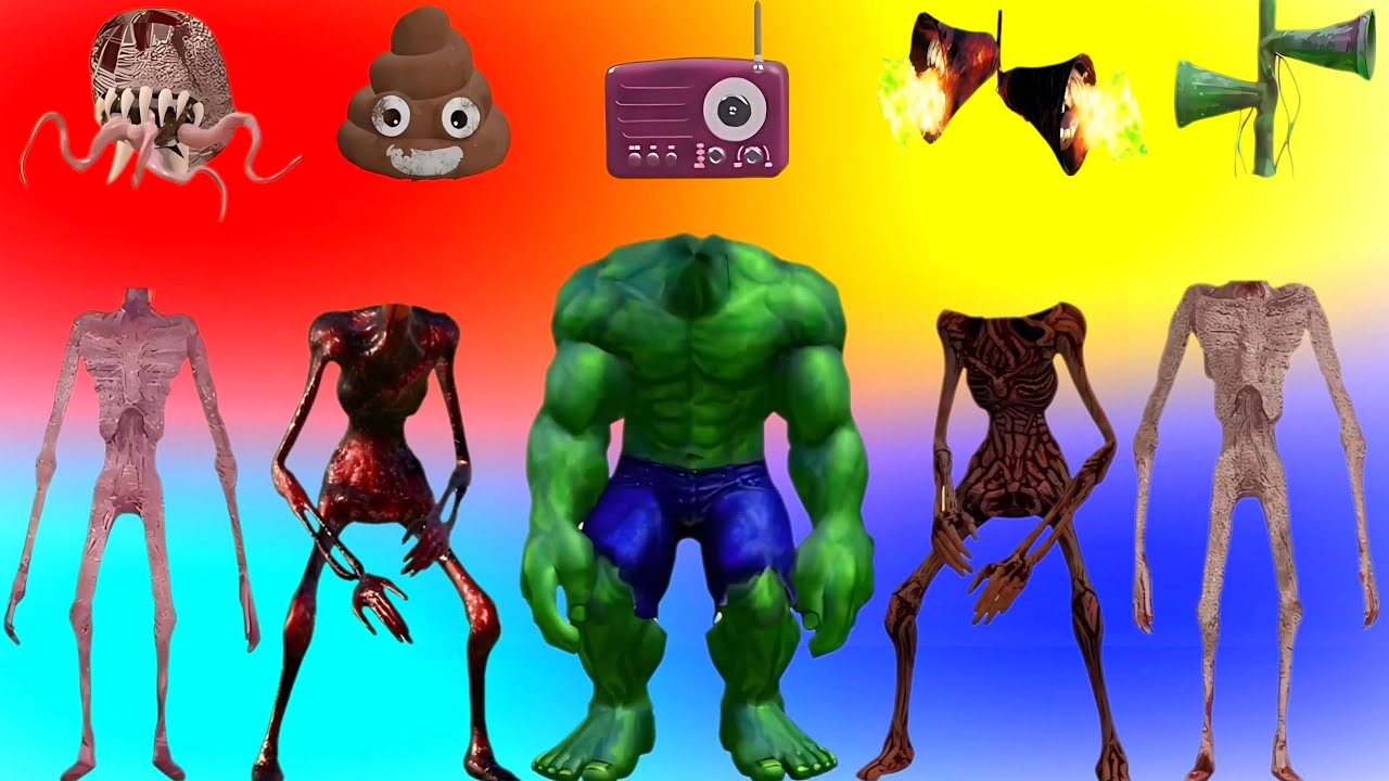 WRONG HEADS SIREN HEAD POOP, SIREN HEAD HOUSE, SIREN HEAD BRAIN EYE, SIREN HEAD OCTOPUS, SIREN HEAD