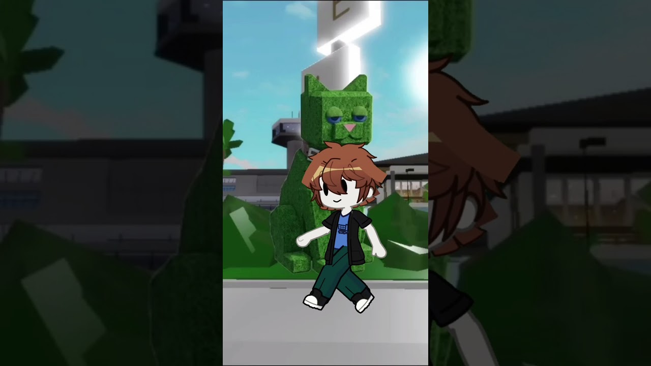 Bacon Hair and the Green Cat in Roblox