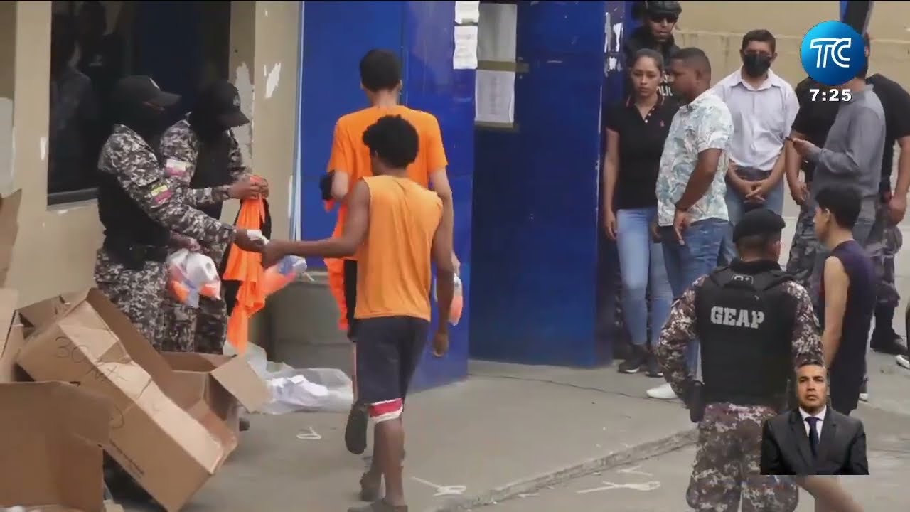 515 prisioneros de la cárcel de Guayaquil llegaron a Portoviejo