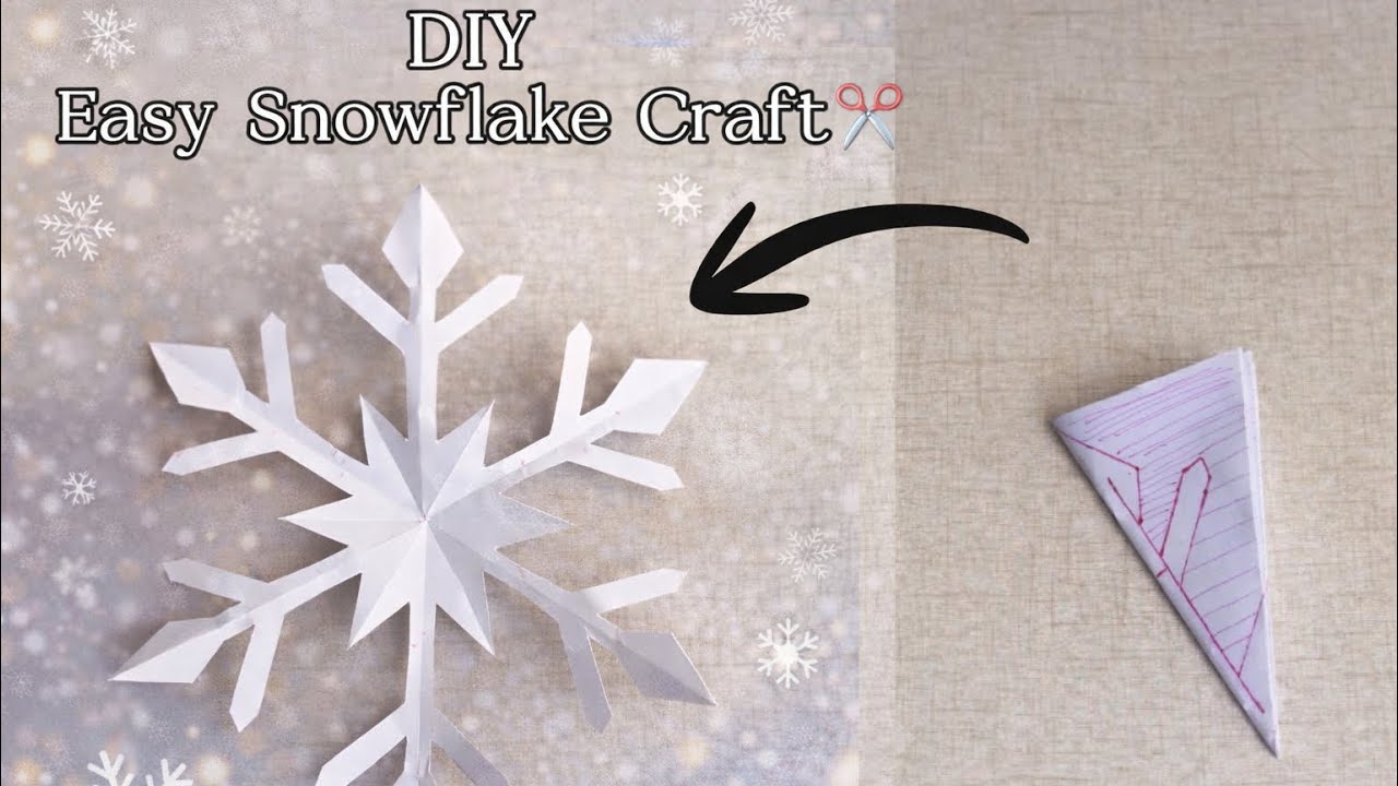 How to make snowflake out of paper | Snowflake | DIY easy snowflake | paper snowflake