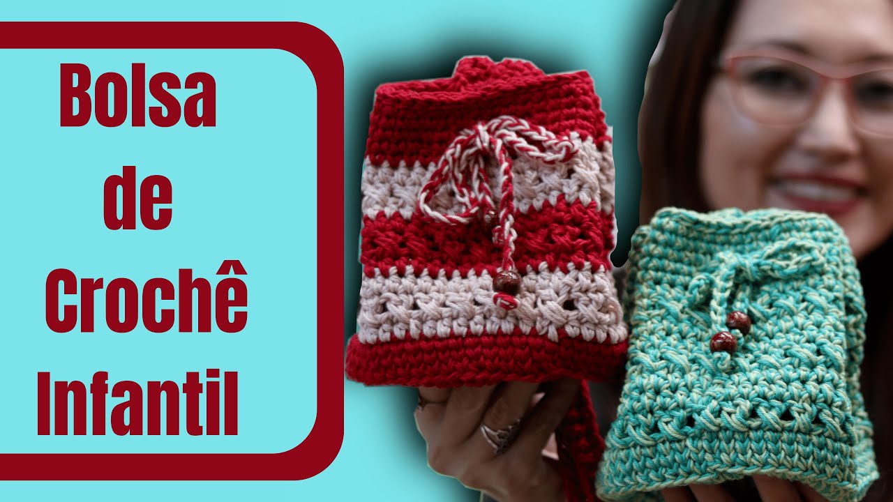 Bolsa de croché infantil - Bolsa para crianças