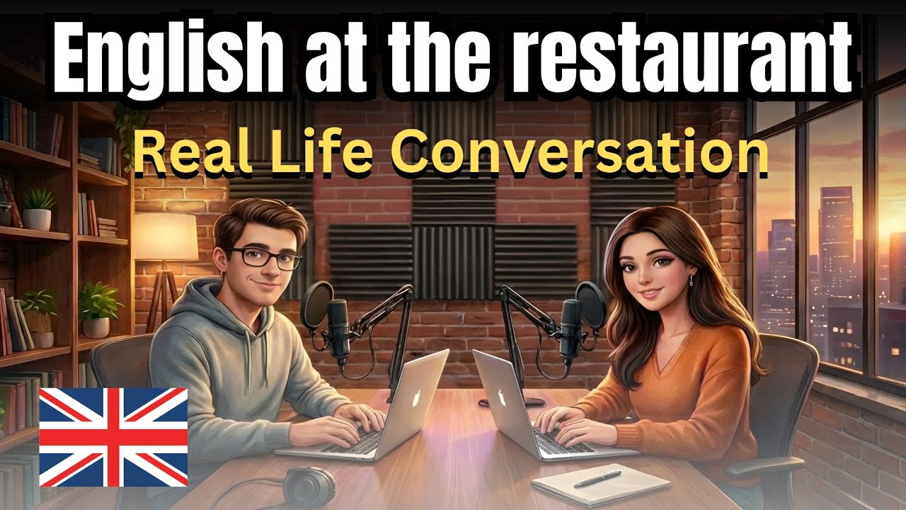 How to Speak English at a Restaurant | Podcast Style English Practice #practiceenglish