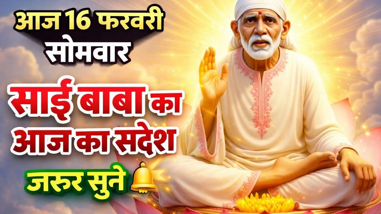 आज सोमवार है 16 February 2026 #sai baba sandes #sachidanand saiba #sai vivek@sachidanandsaibaba