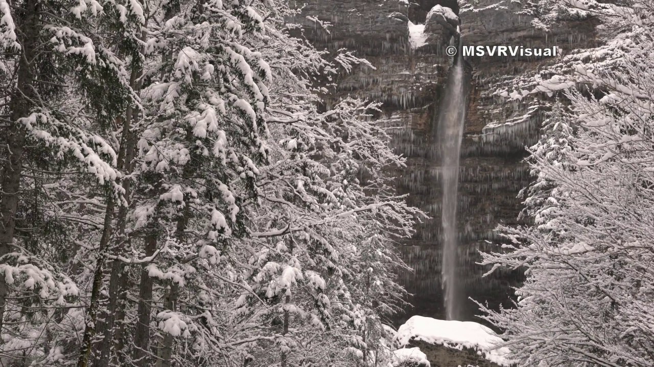 Wintry Vrata Valley And Pericnik Falls