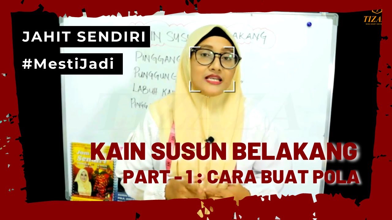 CARA BUAT POLA KAIN SUSUN BELAKANG - PART 1