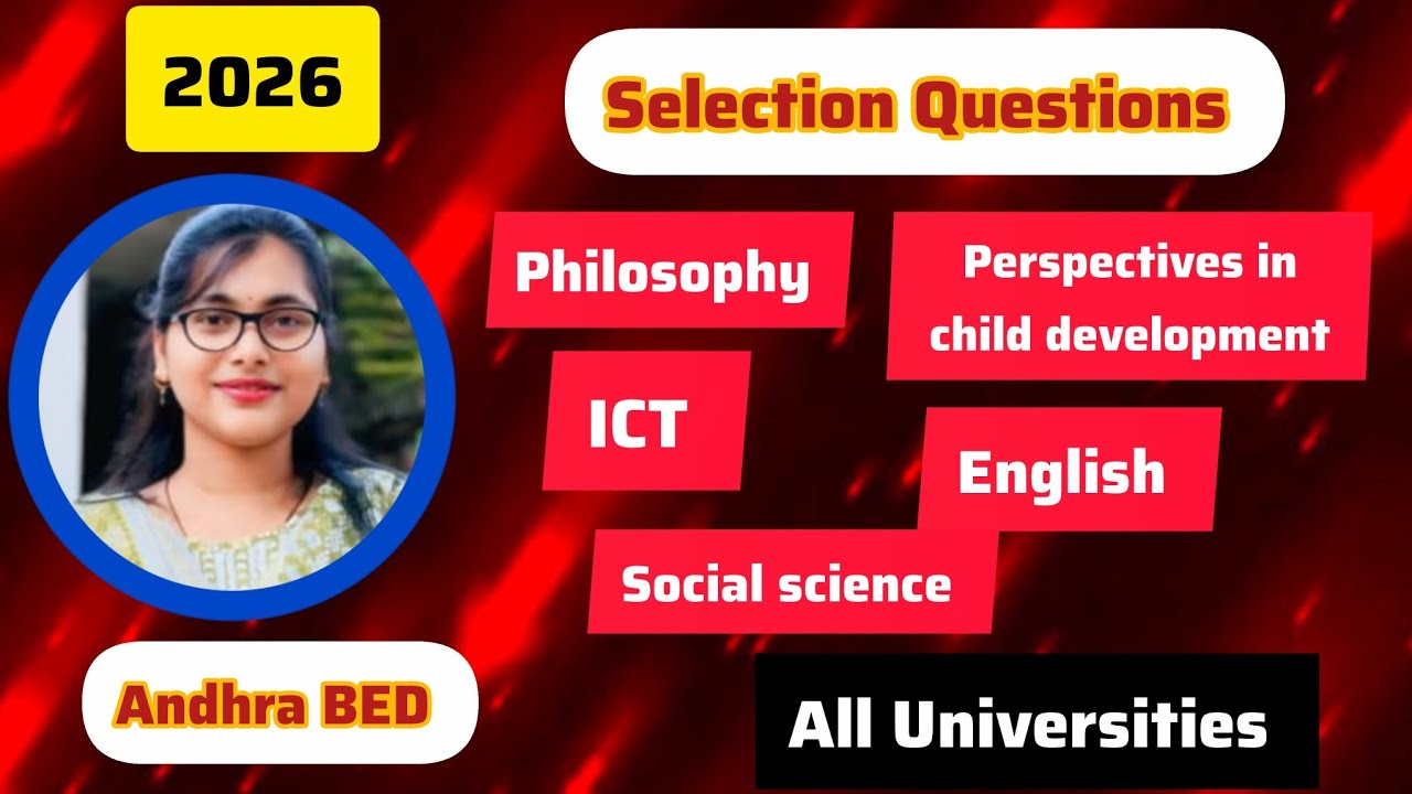 Вопросы для отбора на первый семестр в Андхра BED // Все университеты #1stsemester#selectionquestion