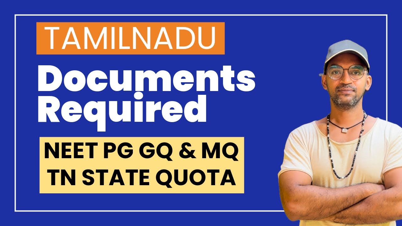 Documents required for NEET PG Counselling 2024 Tamil Nadu state quota #neetpg2024