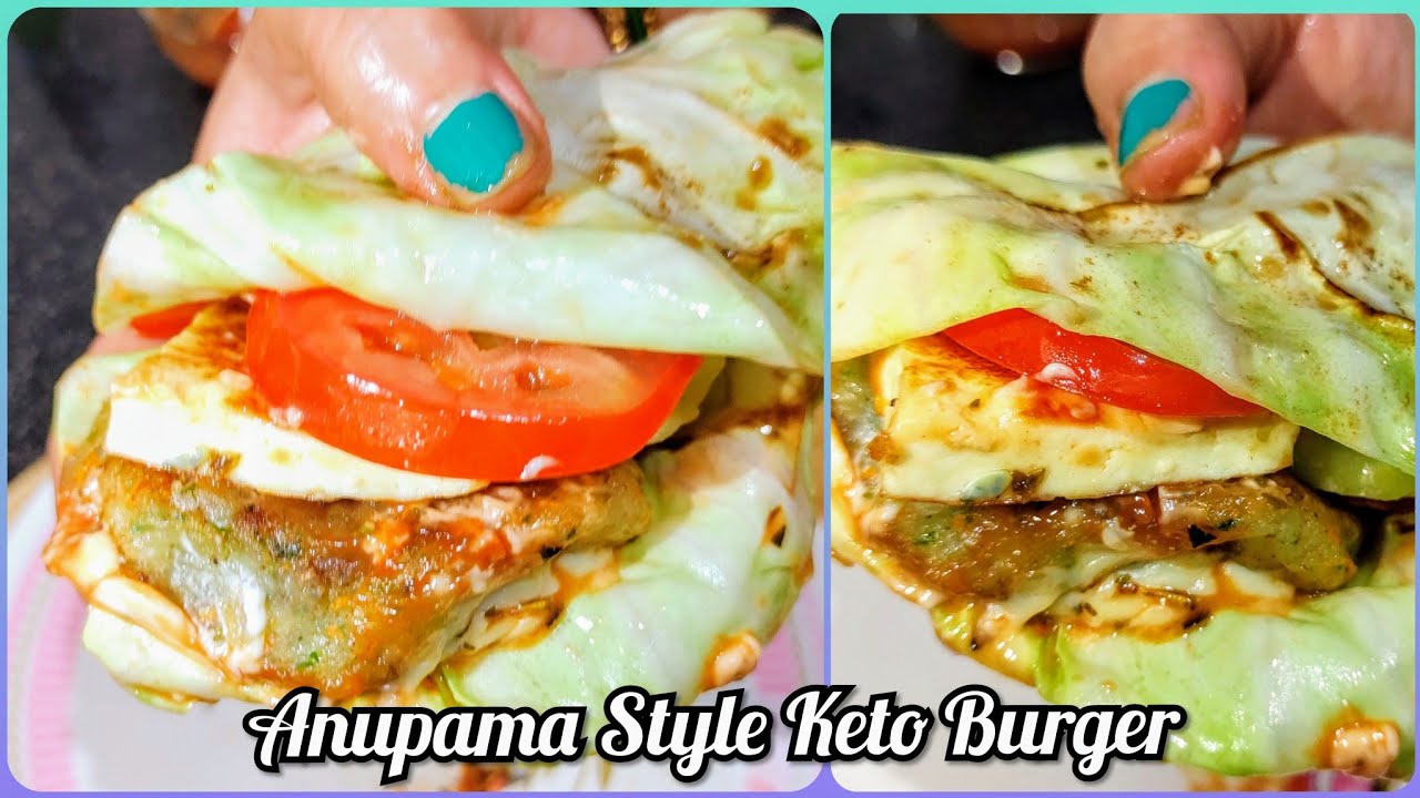 Trending Anupamaa Style Keto Burger / Veg Keto Burger Recipe / Keto Cottage Cheese Burger / Viral
