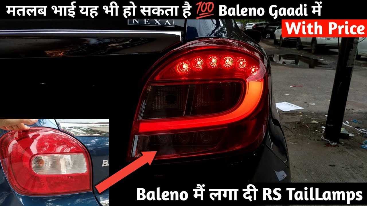 Modified Maruti Suzuki Baleno, GT Line Tailights, Splitters, LED FogLamp, | MODIFIED BALENO |
