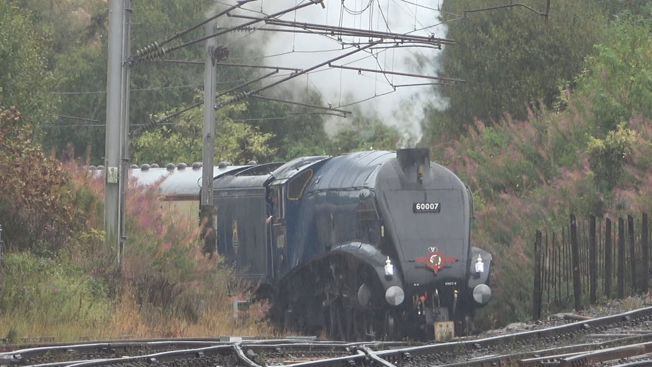 Wet and Steamy Carlisle with 60007 Sir Nigel Gresley plus DRS Convoy and ex Chiltern 68 28 Aug 24