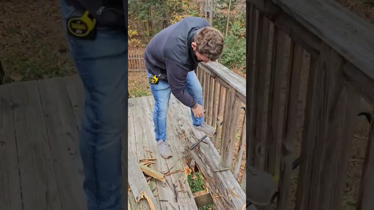 How to replace deck boards #diy #home repair #home maintenance