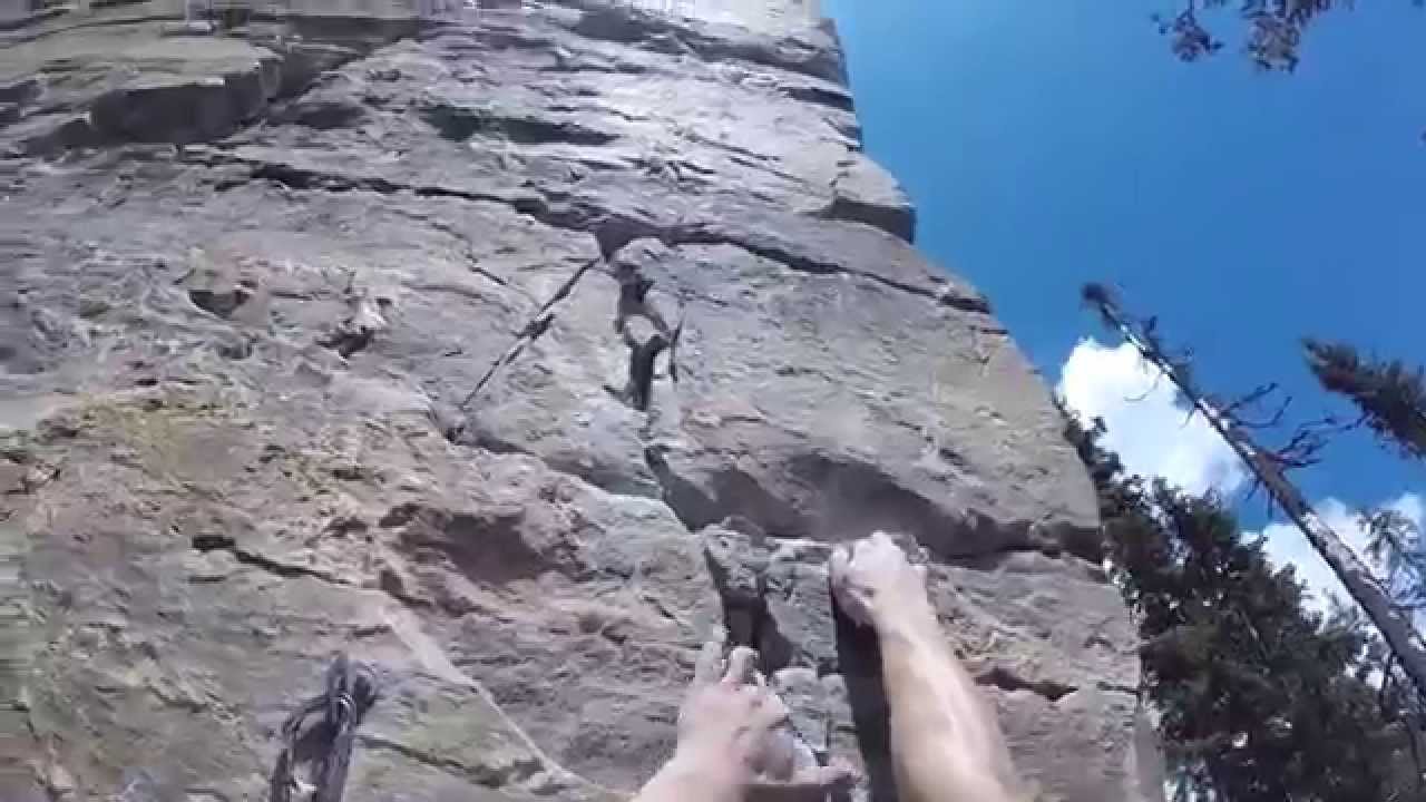 Jon climbs an 11c at lake louise