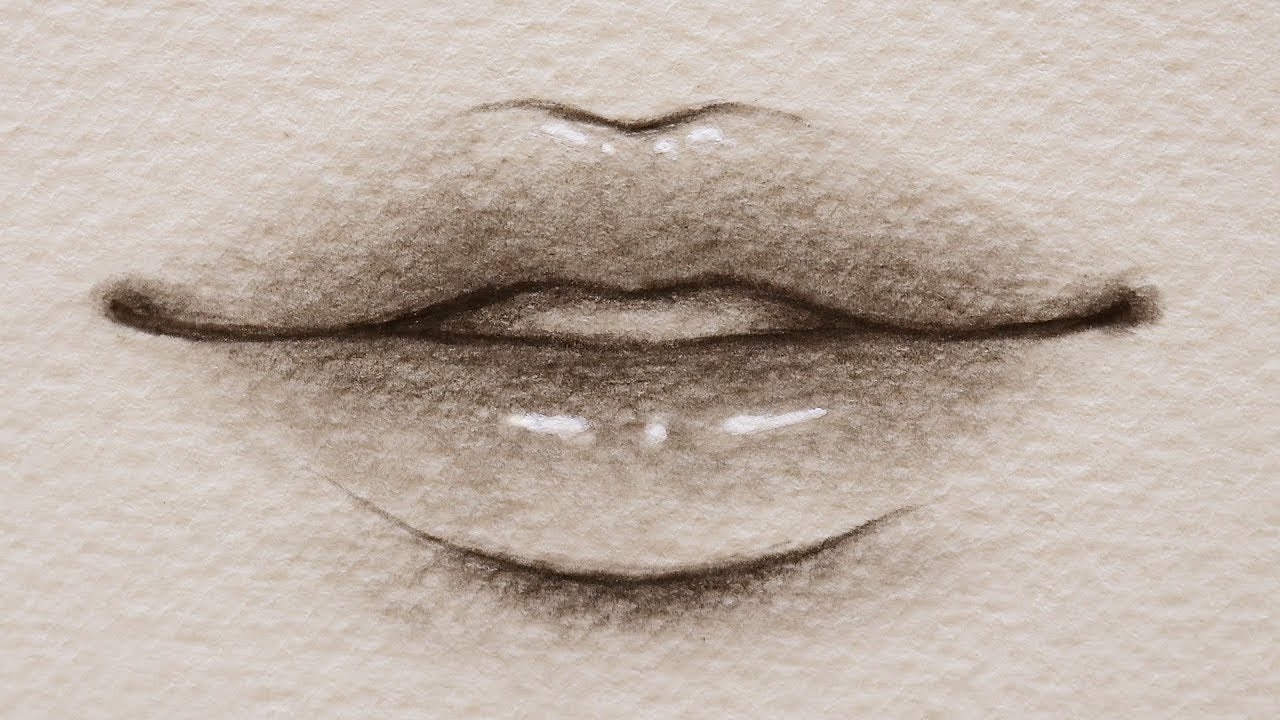 تعلم الرسم بالرصاص : كيف ترسم شفاه الانمي | الشفايف الكورية للمبتدئين