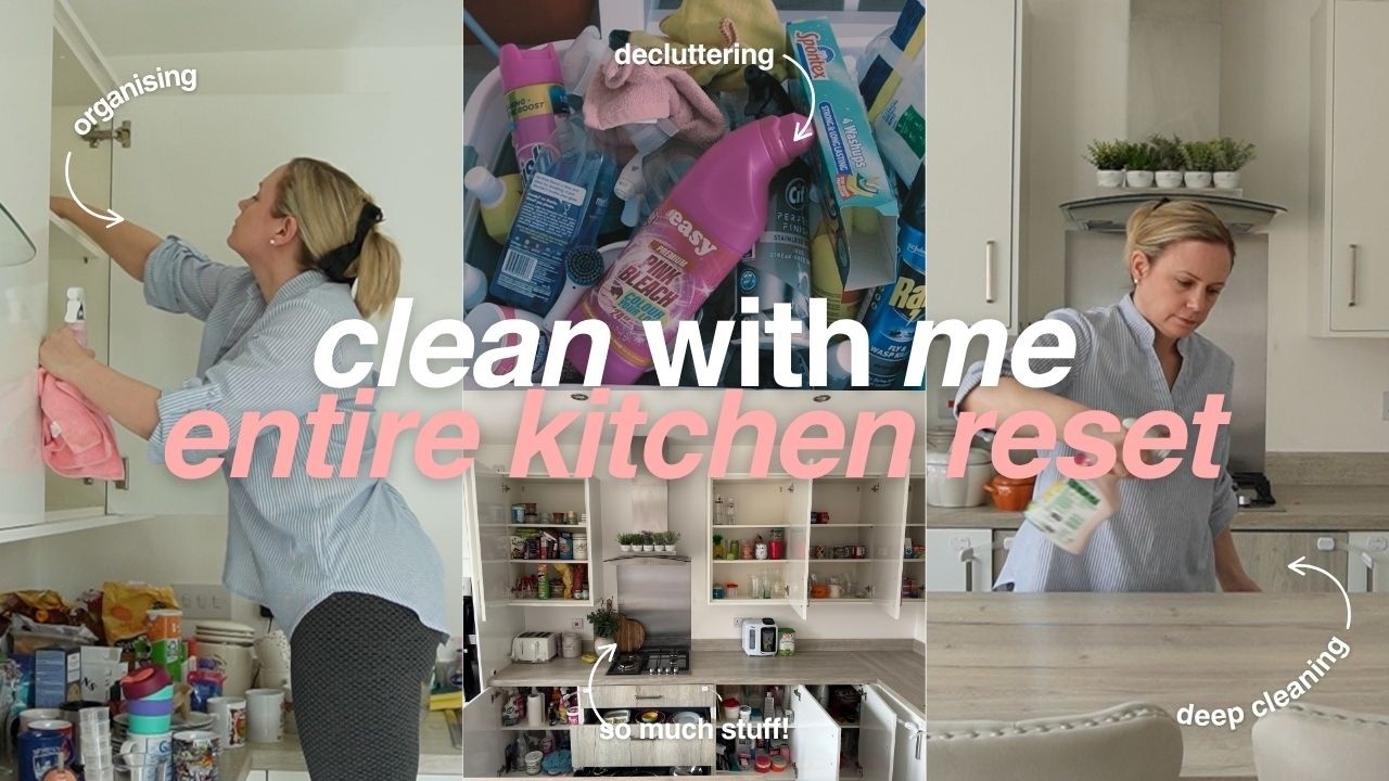ENTIRE KITCHEN REORGANISE & CLEAN 💫 *this was so satisfying omg*