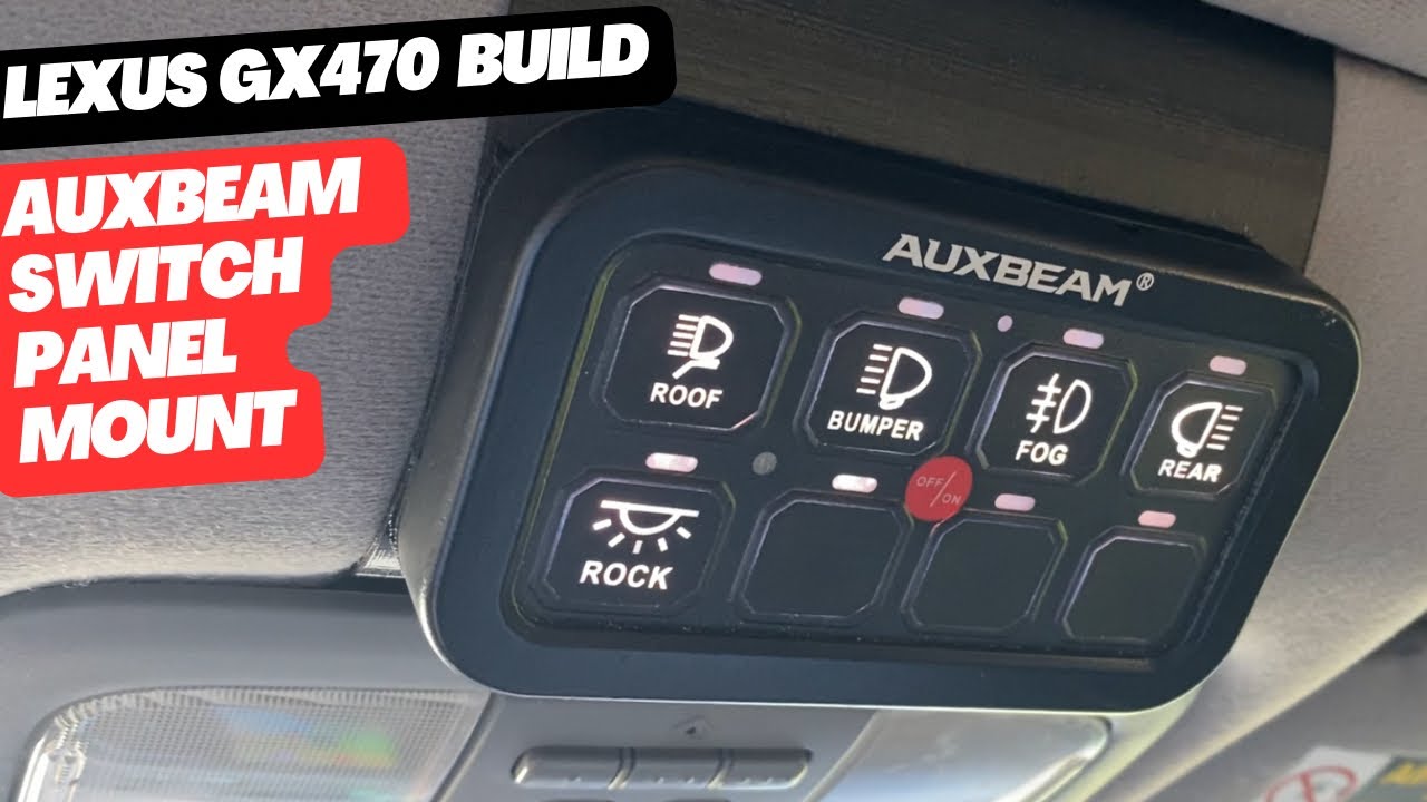 Сборка GX470 — панель переключателей Auxbeam и крепление на потолок