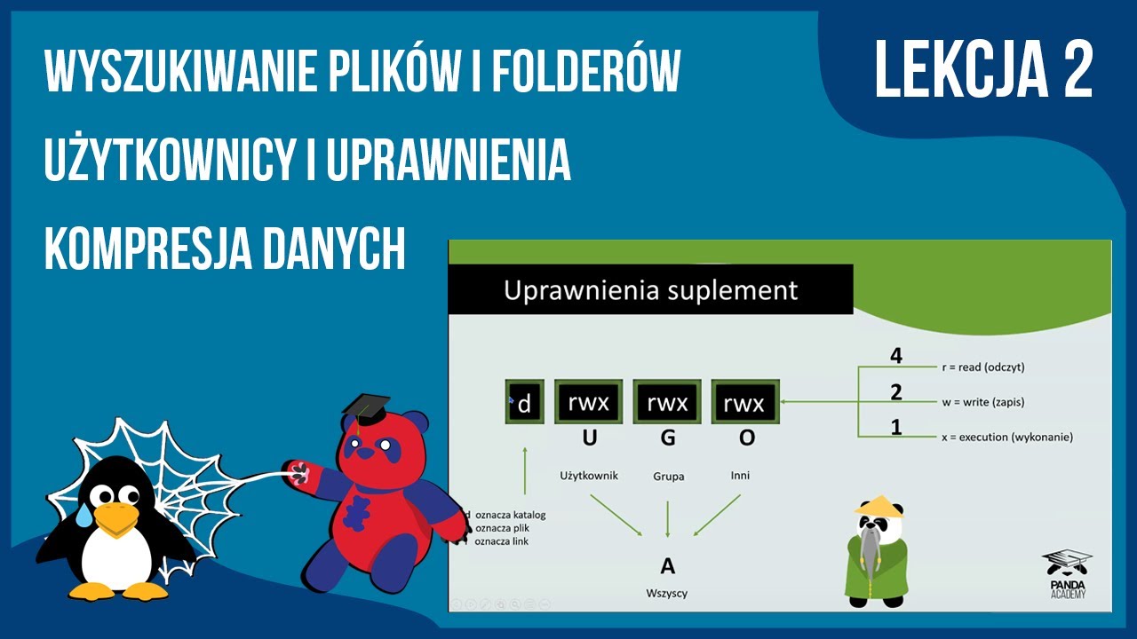 Lekcja 2: Wyszukiwanie plików i folderów, kompresja danych 🐧🕸 Kurs Linux i sieci