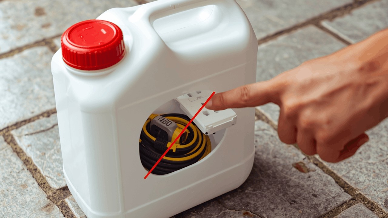 Recycle Old Plastic Can Into a Smart Extension Cord Holder | DIY Cable Organizer