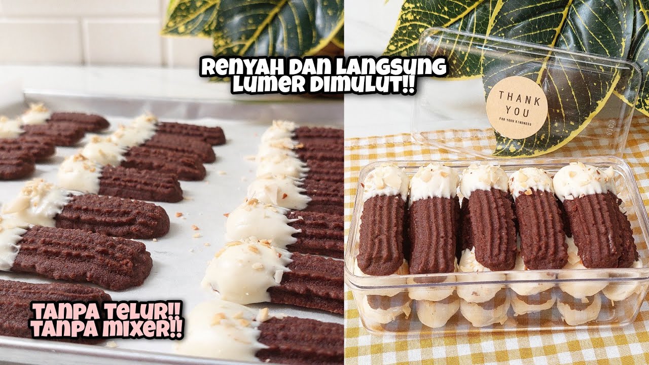 COCOK BUAT HAMPERS!! COOKIES INI RENYAH DAN LANGSUNG LUMER DIMULUT!! TANPA TELUR! TANPA MIXER!