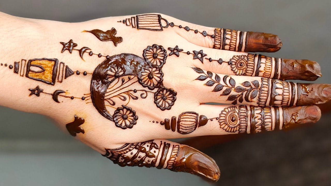 Eid-e-milad mehndi 2025 step by step tutorial 🫶 eid mehndi ideas easy. #henna #mehndi #trending