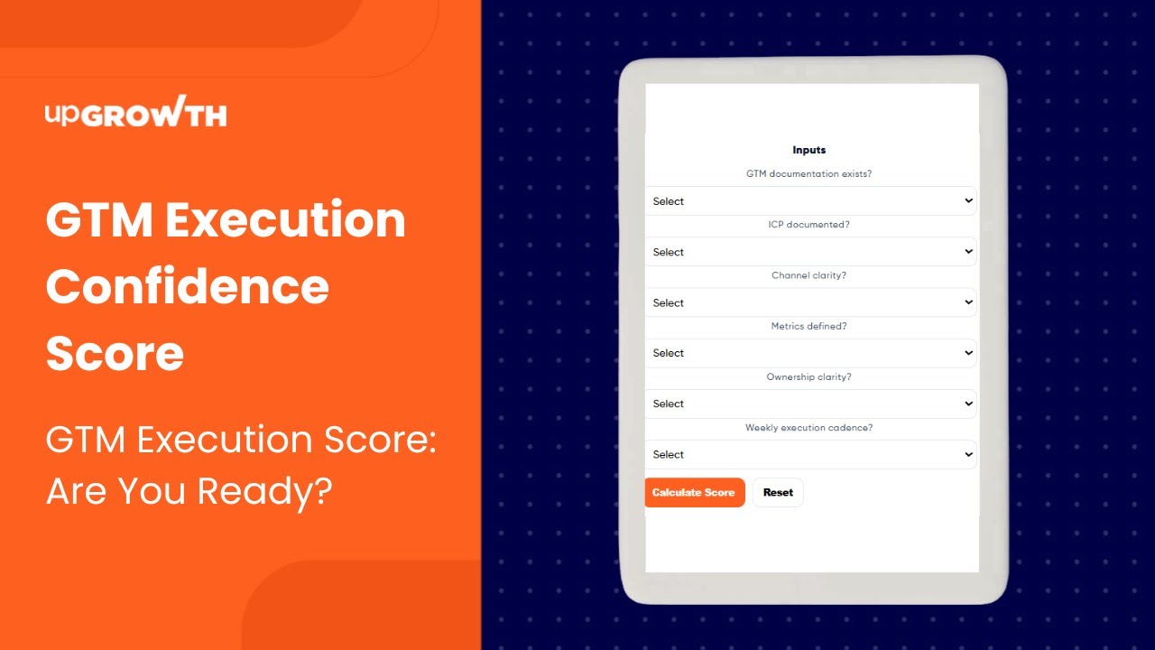 GTM Execution Confidence Score | How Confident Are You in Your GTM Execution?
