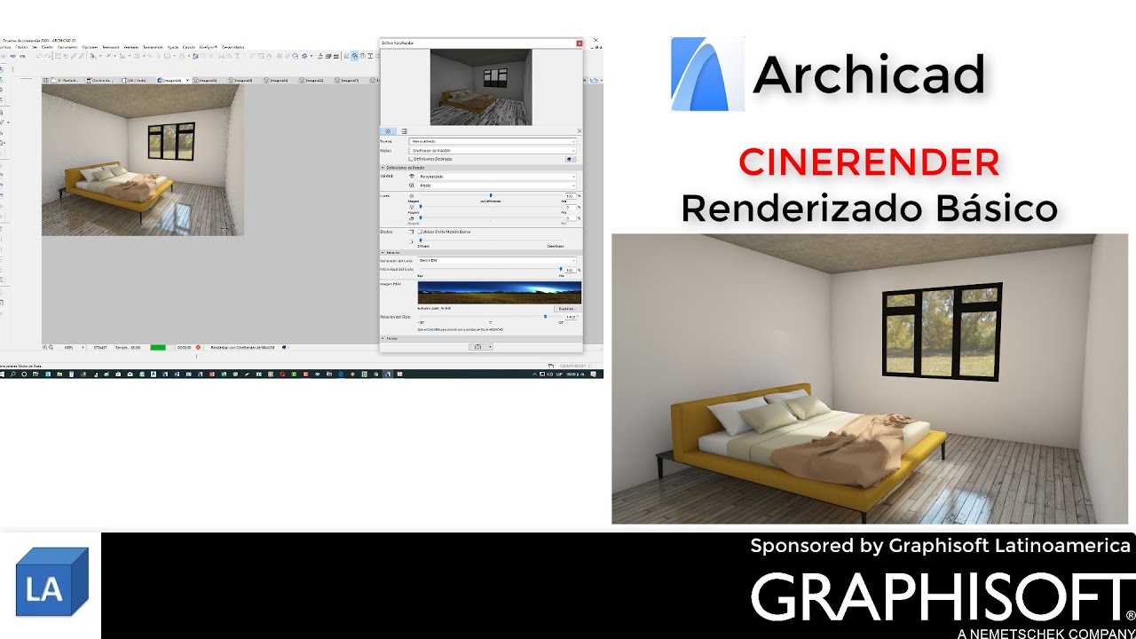 Archicad CINERENDER Renderizado básico