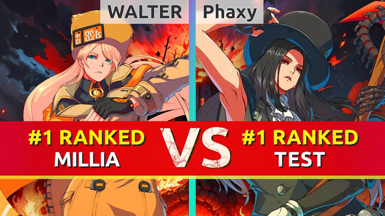 GGST ▰ WALTER (#1 Ranked Millia) vs Phaxy (#1 Ranked Testament). High Level Gameplay