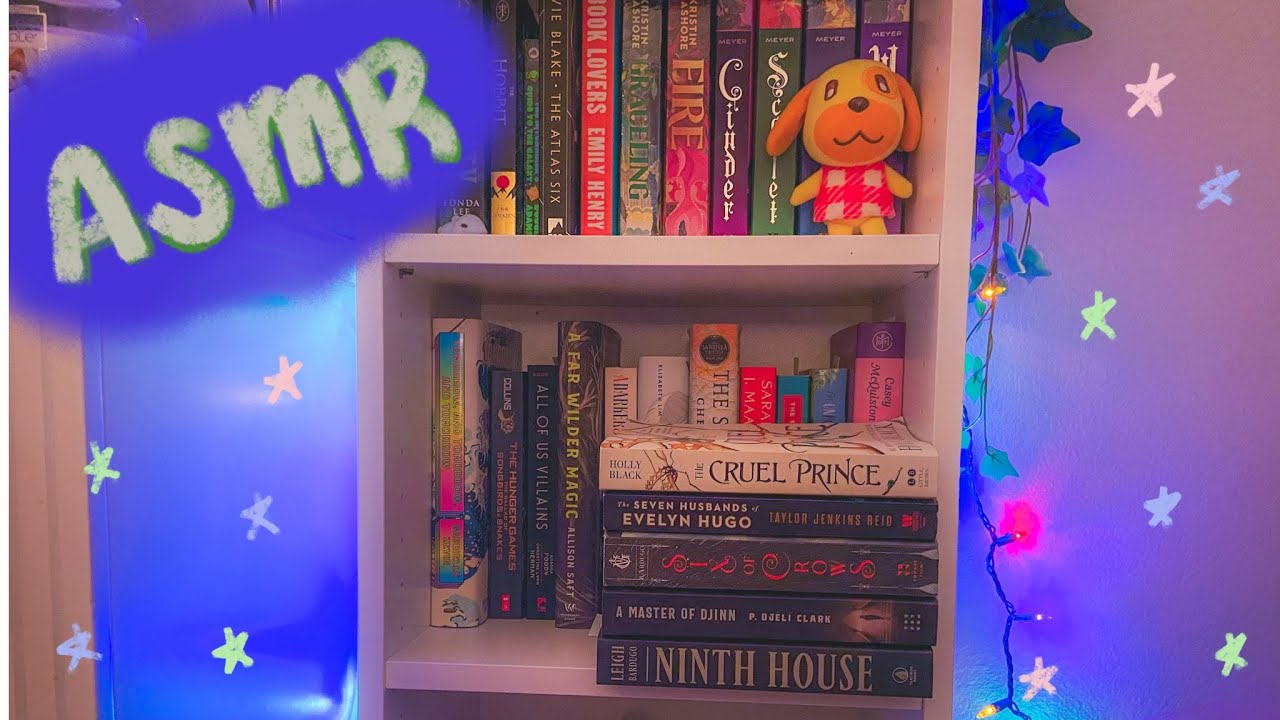 ASMR Book Shelf Tour (Books + Albums) | Lo-Fi Whisper