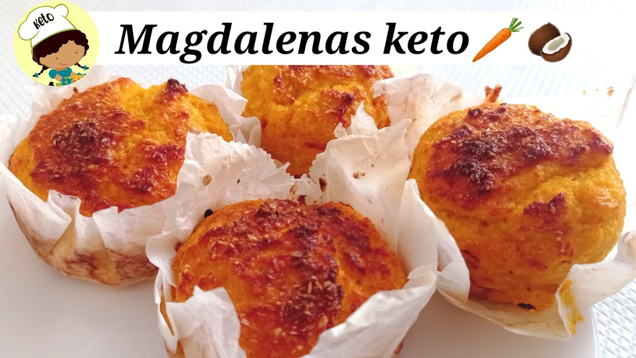 Magdalenas Keto| Muffins keto| Pastelitos de Coco y Zanahoria| Masitas de Choclo keto☺️