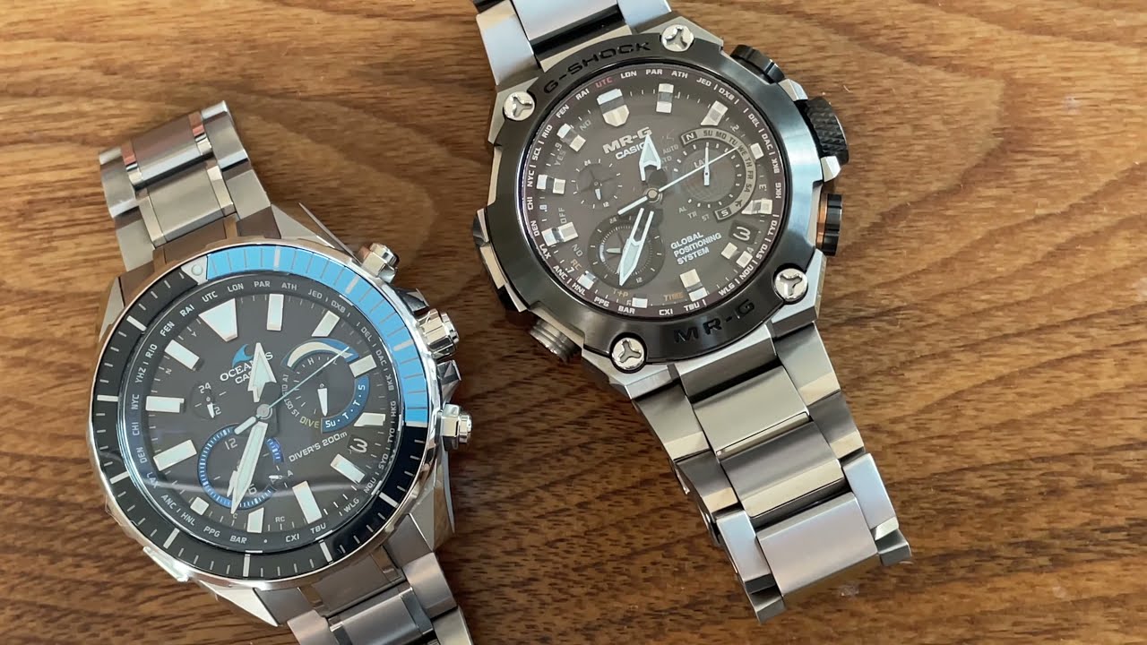 Casio MRG-G1000 G-Shock & Oceanus 200m Diver's OCW-P2000 compared