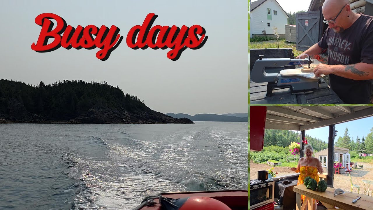 Busy, busy days! A bit of boating, cooking and wood working. #newfoundlandlabrador #offgridliving