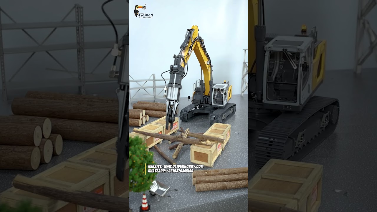 The 1:14 945 Hydraulic RC Excavator is taking its skills from construction sites to the woods. #rc
