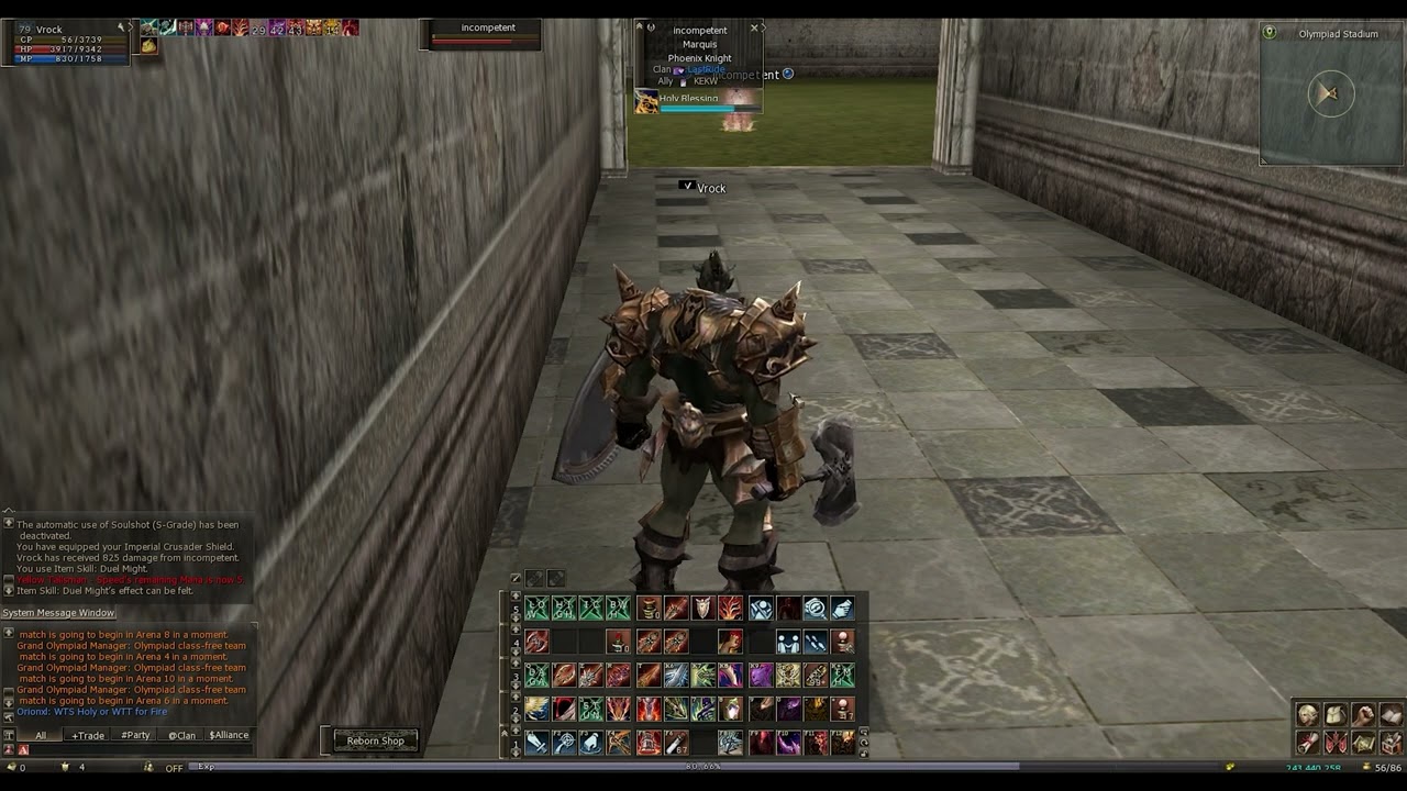 Lineage II: Hellbound. Titan vs Phoenix Knight. Reborn x1