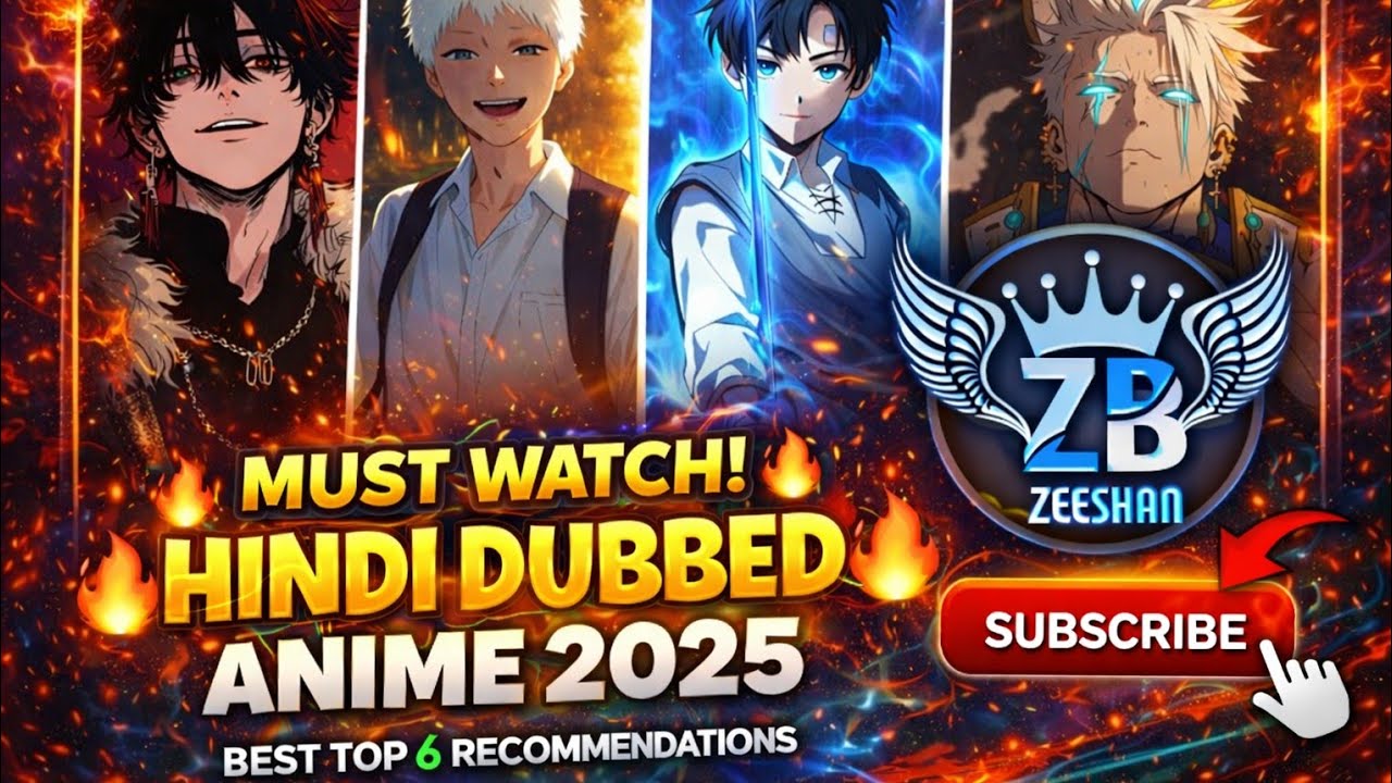Top 6 Best Hindi Dubbed Anime Jo Har Anime Fan Ko Dekhne Chahiye 🔥 | zb anime review 
