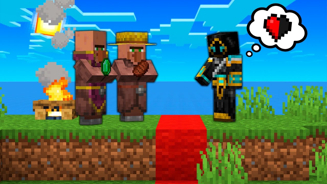 Mis Aldeanos Dividieron la ISLA por la MITAD en Minecraft!