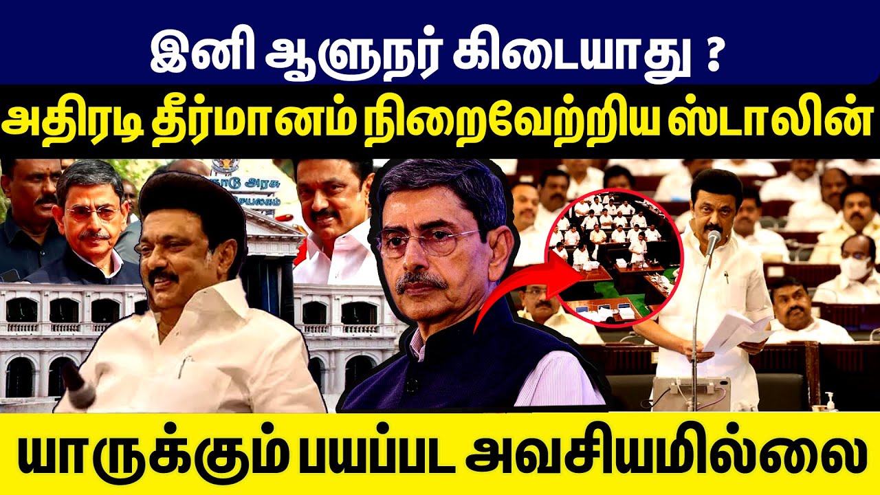 இனி ஆளுநர் கிடையாது ?அதிரடி தீர்மானம் நிறைவேற்றிய ஸ்டாலின் யாருக்கும் பயப்பட அவசியமில்லை MK Stalin |